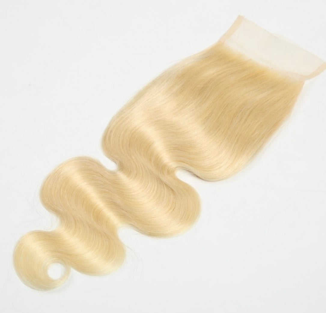 Mink Russian Blonde Body Wave Closure 4"x 4"